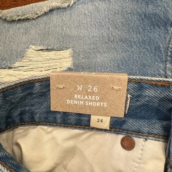 MADEWELL Relaxed Denim Shorts in Renfield Wash: Destructed Edition Size 26 NWT - Picture 11 of 11